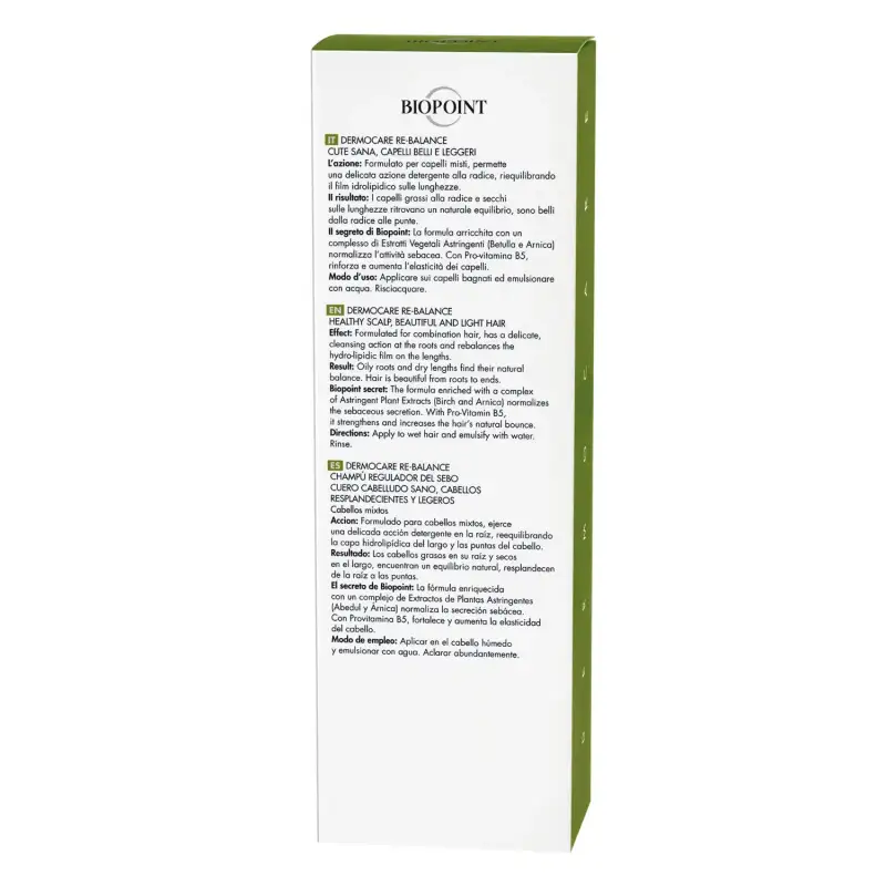 Biopoint Sampon Sebum Regulator Dermocare Re-Balance 200 ml Bax 6 buc.